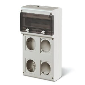 Centralino IP66 10 Moduli con 4 Flange per prese CEE